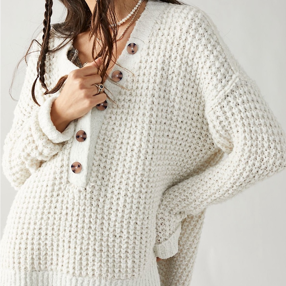 Free People Whistle Thermal Henley (XL)
